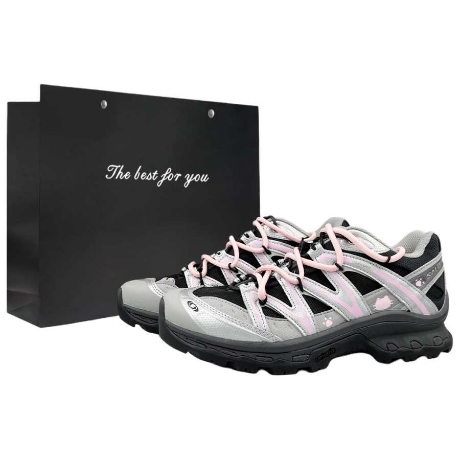 SALOMON XT Quest Running Shoes Unisex Low Top Pink, Silver