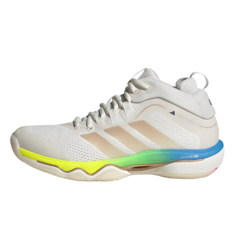 Adidas Adidas CRAZYFLIGHT 7 Volleyball Shoes Women's Mid Top Core White/Rose Gold Metallic/Deep Blue