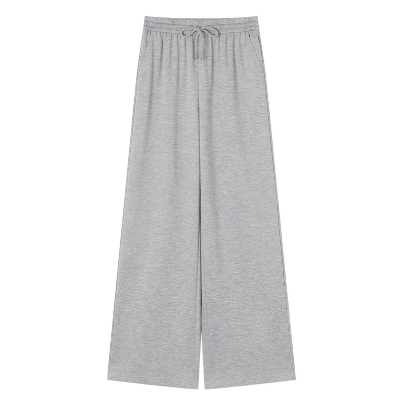 XIANGYING Casual Pants Women's Light Gray Thin Straight Fit Pants