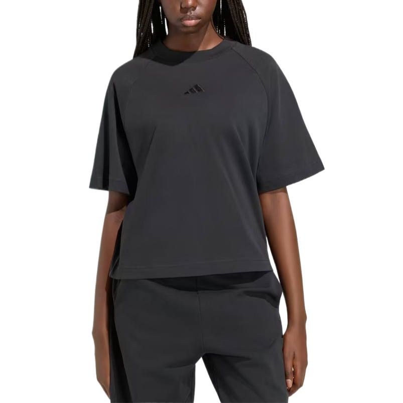Adidas Adidas T Shirts Women's Black Crew Neck Moderate