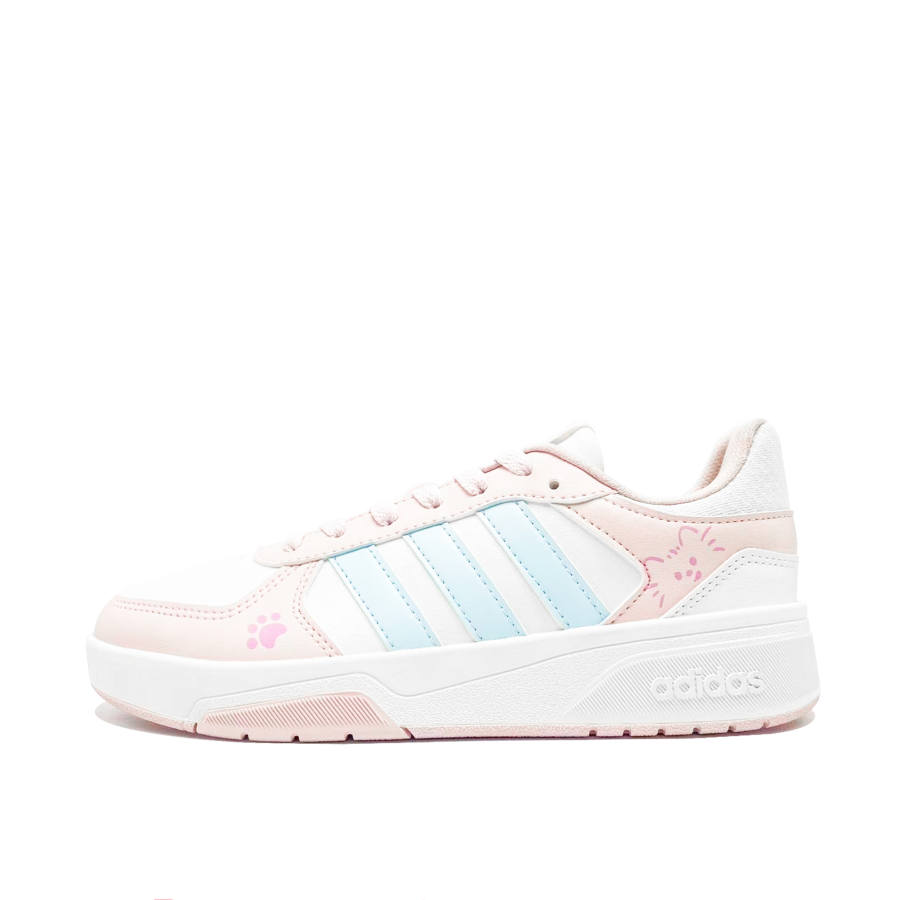 Adidas Adidas COURTBEAT Cat Head Leather Balance Slip Resistant Low top Skateboard Shoes Unisex Pink Blue