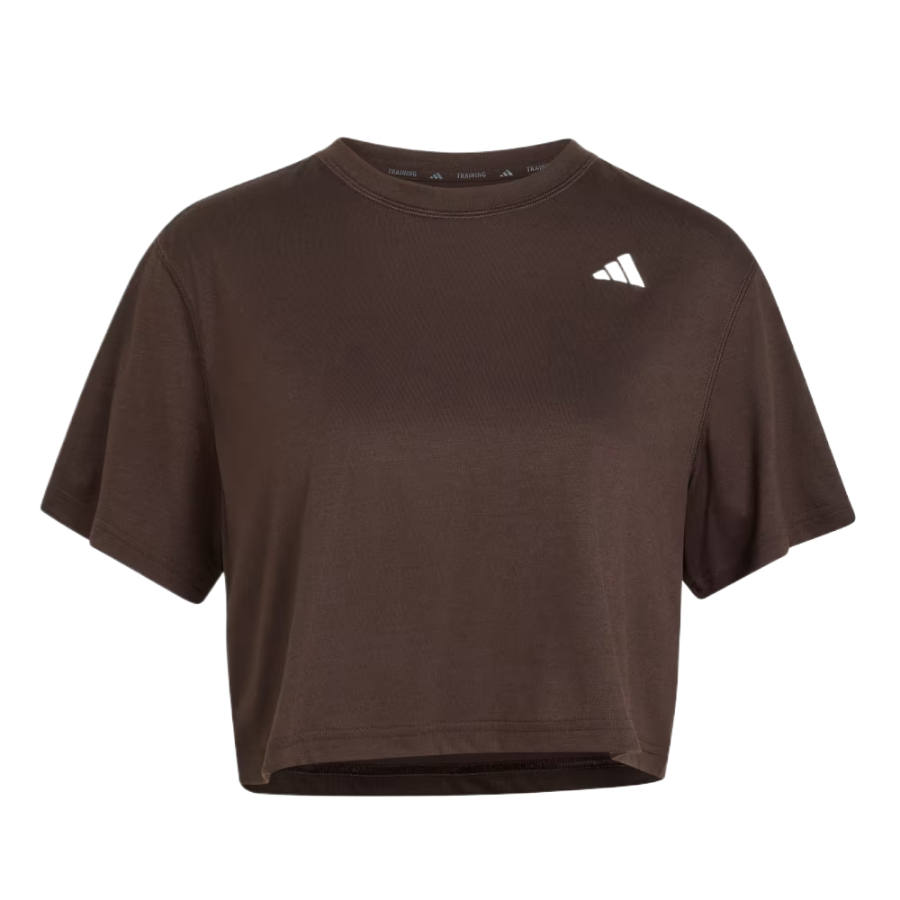 Adidas Adidas ESSENTIALS T Shirts Women's Aurora Coffee Crew Neck Moderate