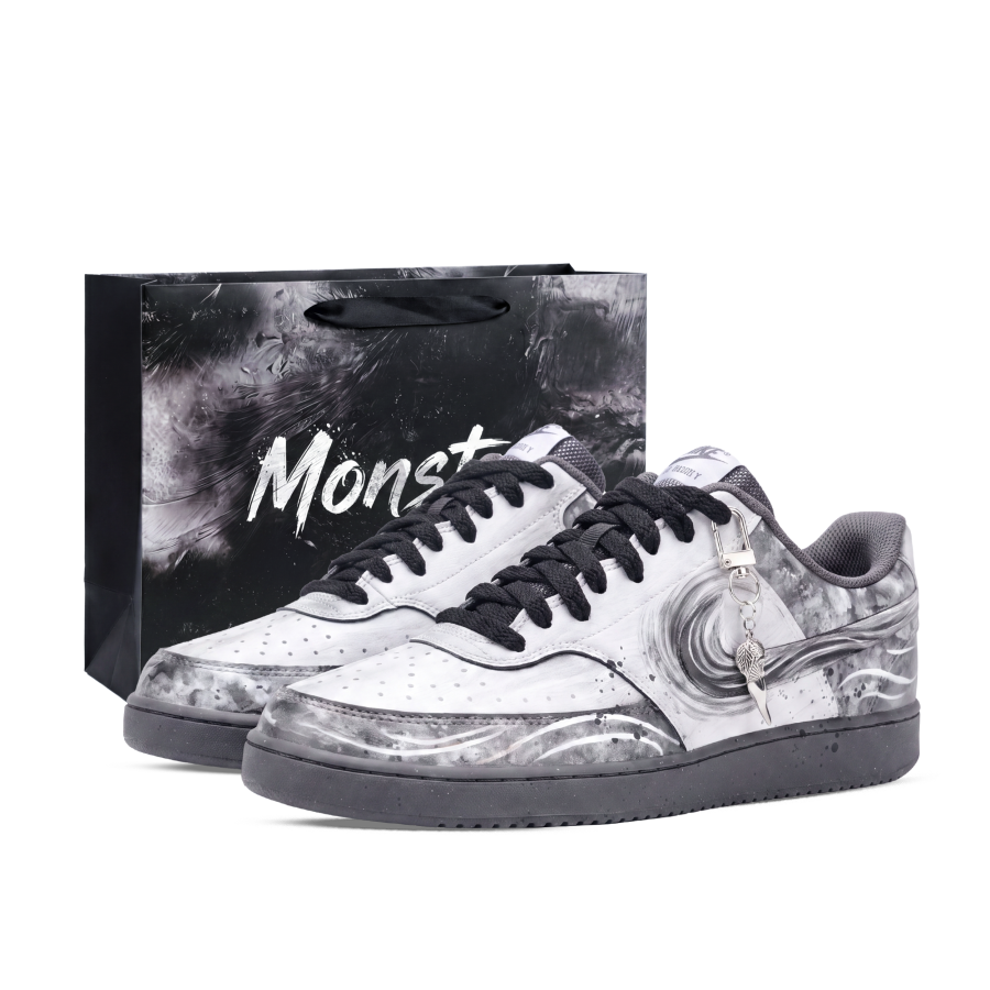 Nike Nike Court Vision Low Skateboard Shoes Unisex Low Top Black/White/Gray