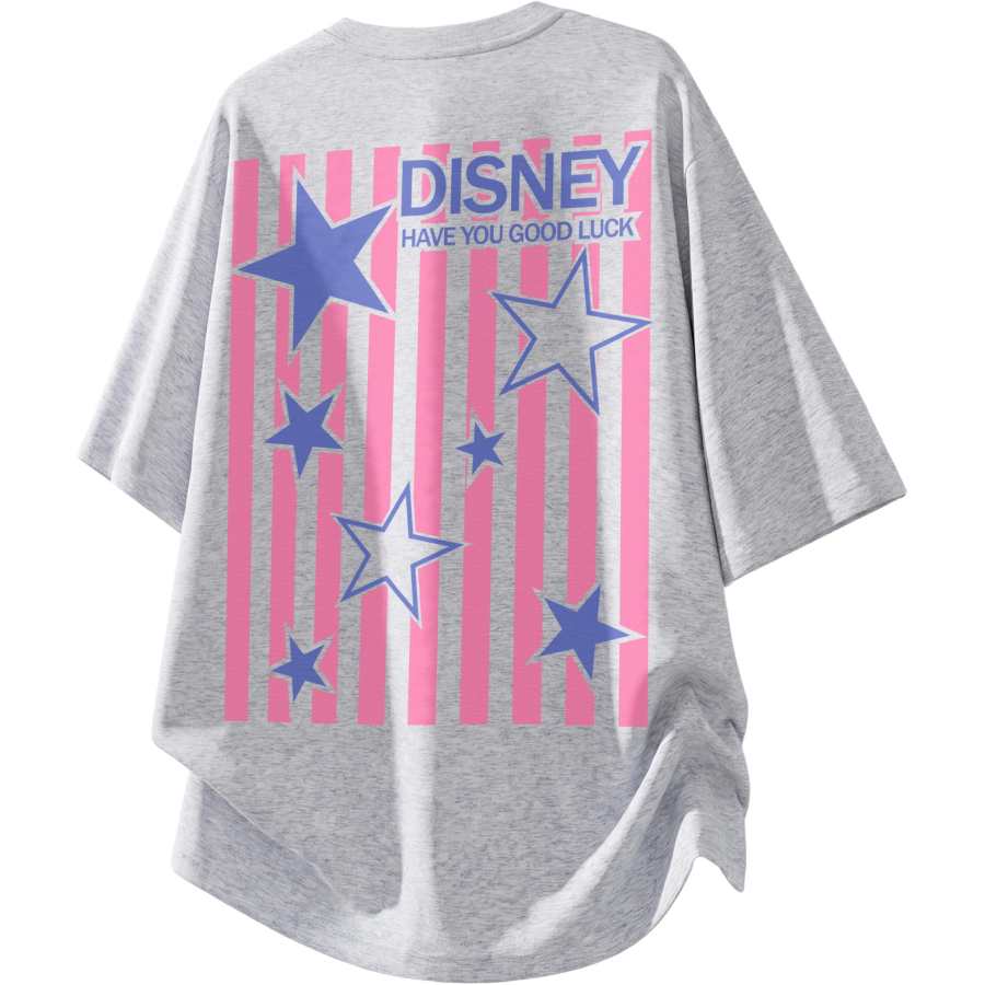 Disney T Shirts Unisex Crew Neck Moderate Straight Fit