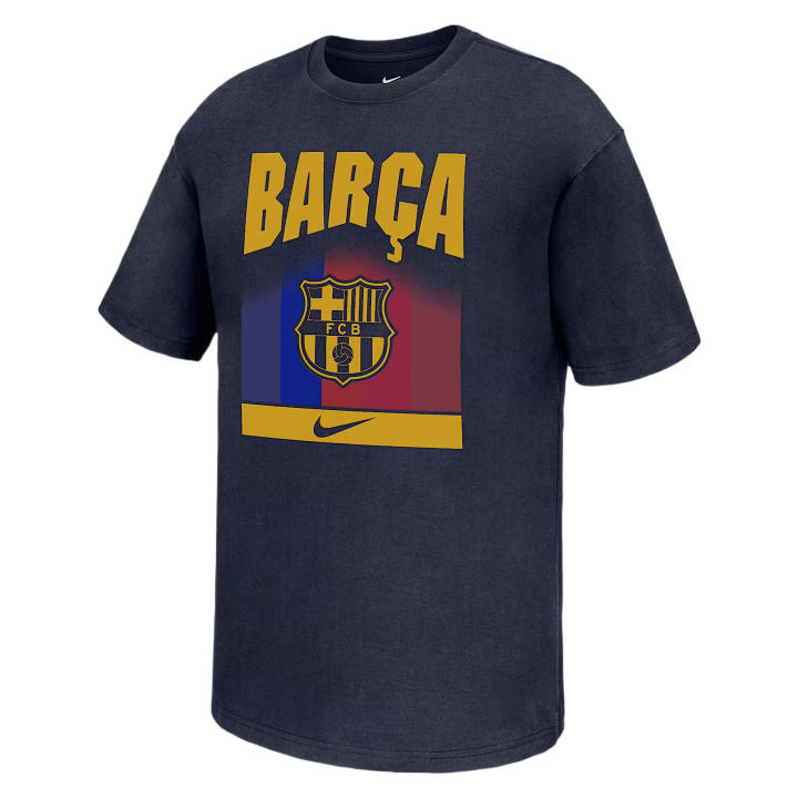 Nike Nike Club T Shirts Men's Marine Blue Crew Neck Moderate