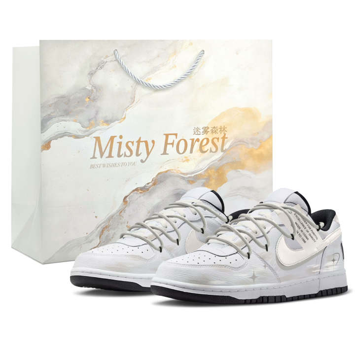 Nike Nike Big Skateboard Shoes Men's Low Top Gray/White