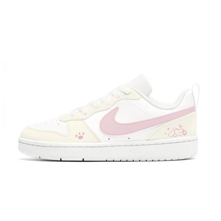 Nike Nike Court Borough Skateboard Shoes Unisex Low Top Ivory