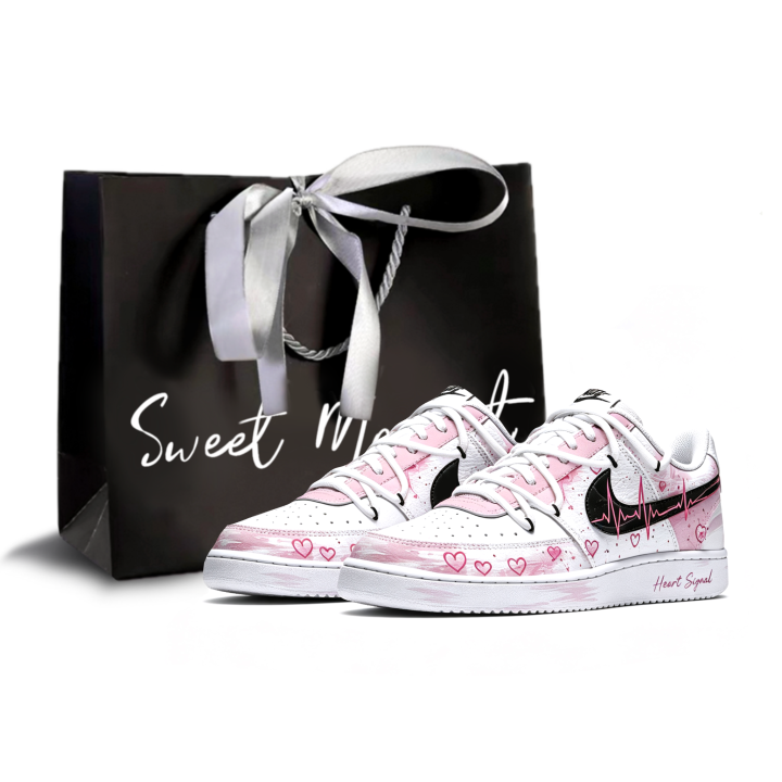 Nike Nike Court Vision 1 Skateboard Shoes Unisex Low Top Pink White