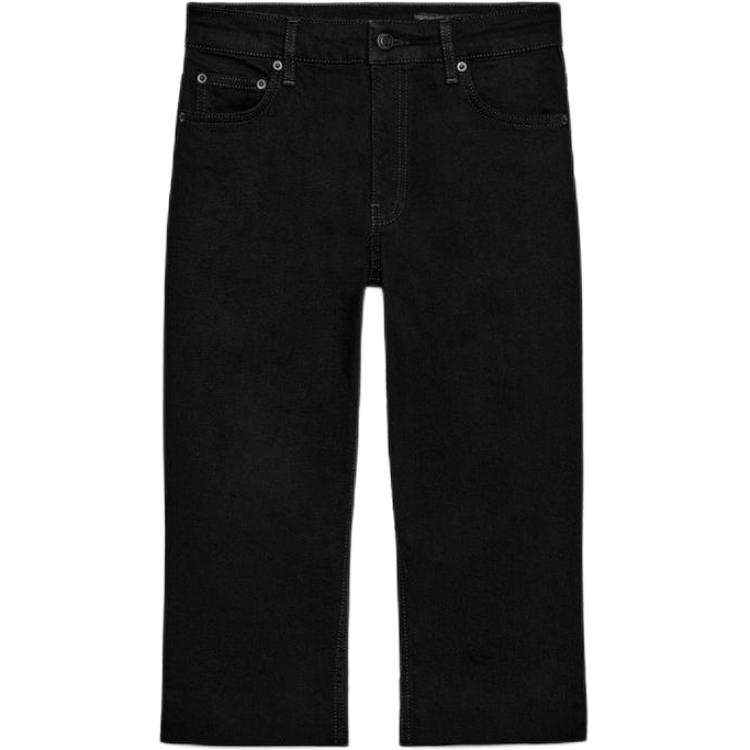ZARA ZW Denim Shorts Women's Black Moderate