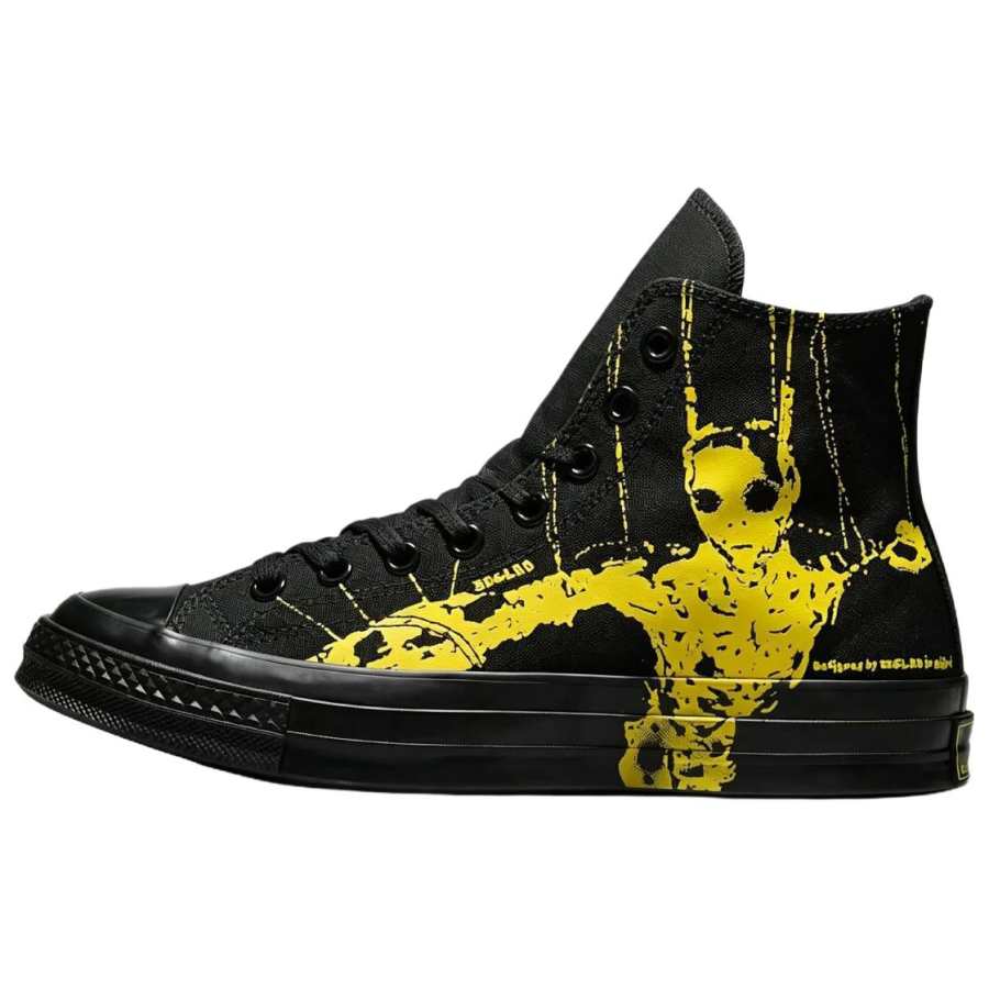 Converse Chuck 70 Canvas Shoes Men's High Top Black/Gold