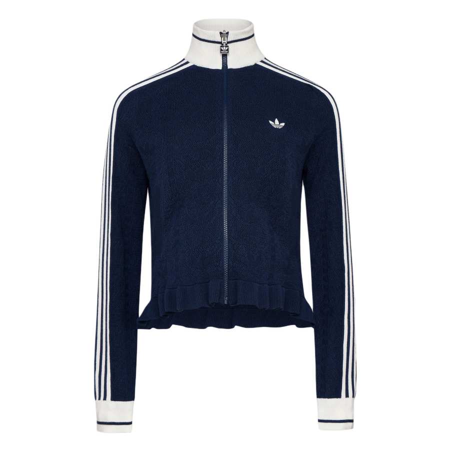 Adidas Originals Jackets Women's Dark Indigo/Jade White Stand Collar Moderate