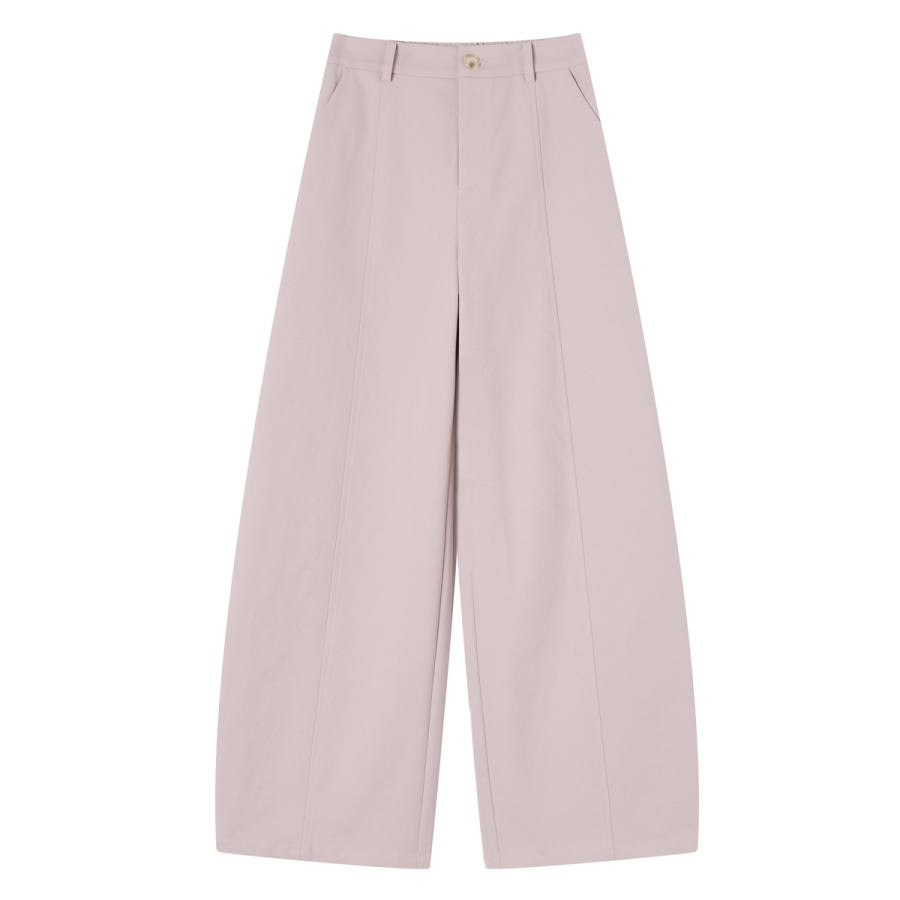 XIANGYING Casual Pants Women's Pink Moderate Wide Leg Pants