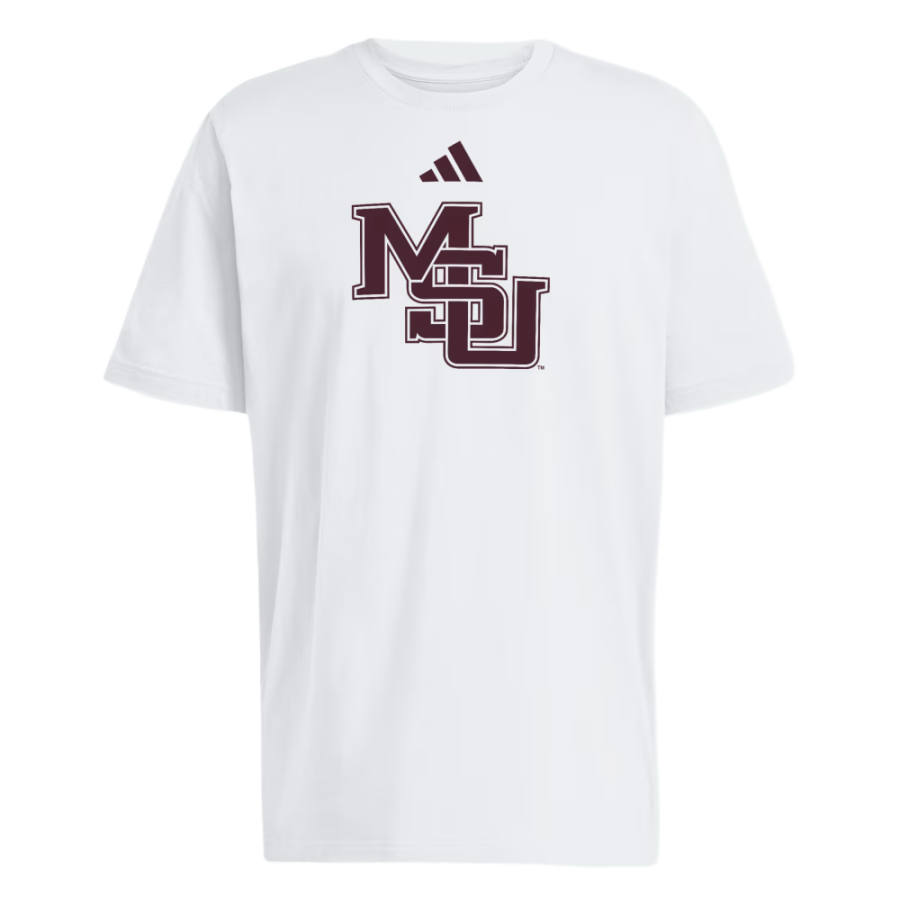 Adidas Adidas Sportswear T Shirts Men's White/Ncaa MSS 757 Crew Neck