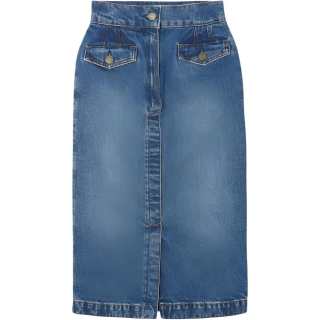 FRAME SS24 Denim Long Skirt Women's Blue