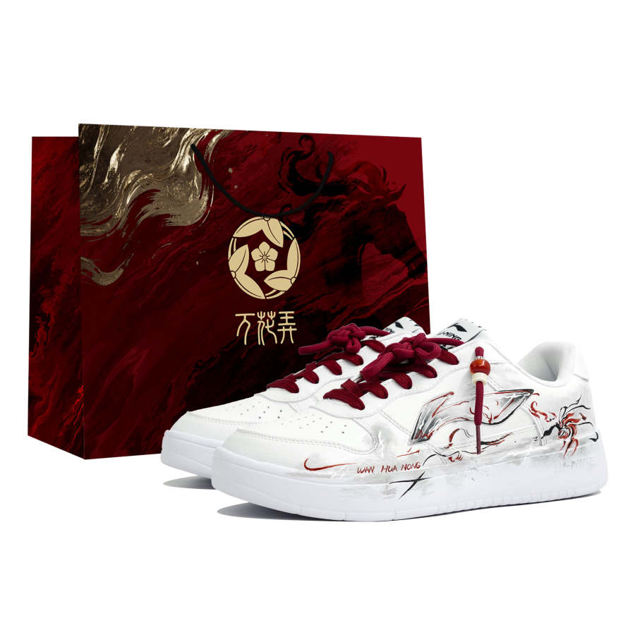 Li-Ning Li Ning Floating Boat Abrasion Resistant Lightweight Low top Skateboard Shoes Unisex White
