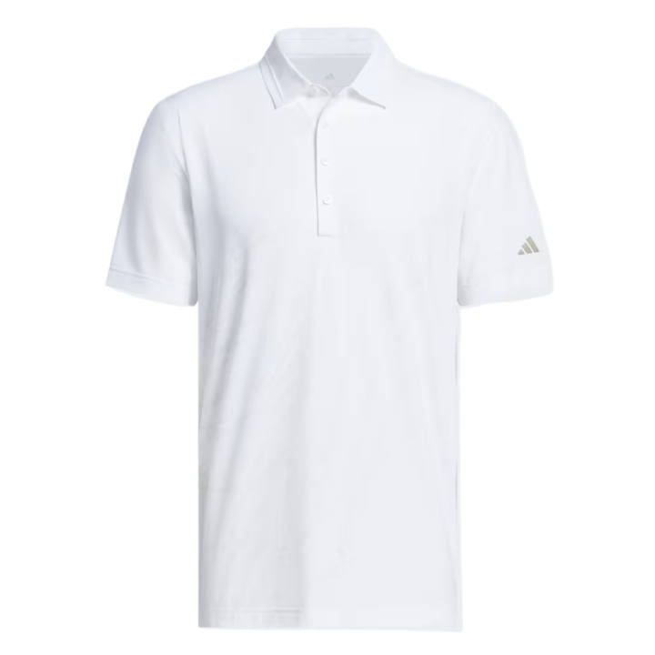Adidas Adidas Ultimate365 Golf Clothing Men's White Polo Collar Moderate