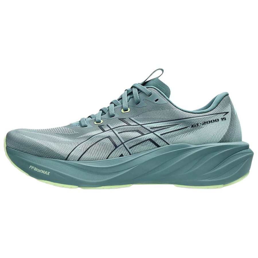 ASICS GT 2000 15 Running Shoes Men's Misty Blue Green/Bright Yellow