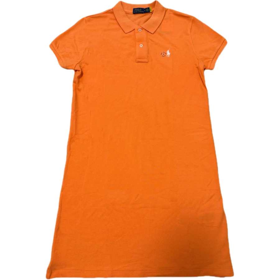 Polo Ralph Lauren Short Sleeved Dresses Women's Orange Polo Collar Moderate Short Skirt Other