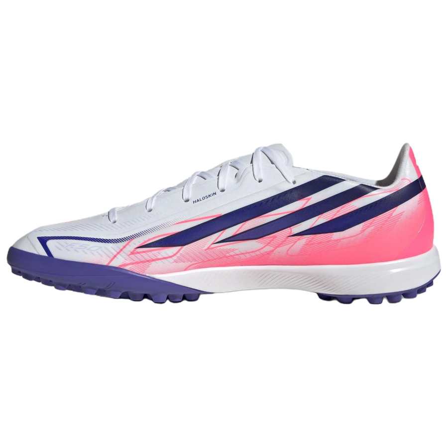Adidas Adidas F50 Soccer Shoes Unisex Low Top White/Solar Purple/Swirl Neon Red