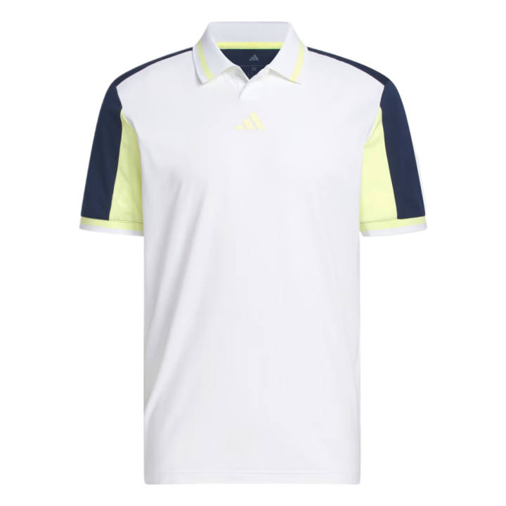 Adidas Adidas Polo Shirts Men's White/Freezing Lemon Lapel Moderate