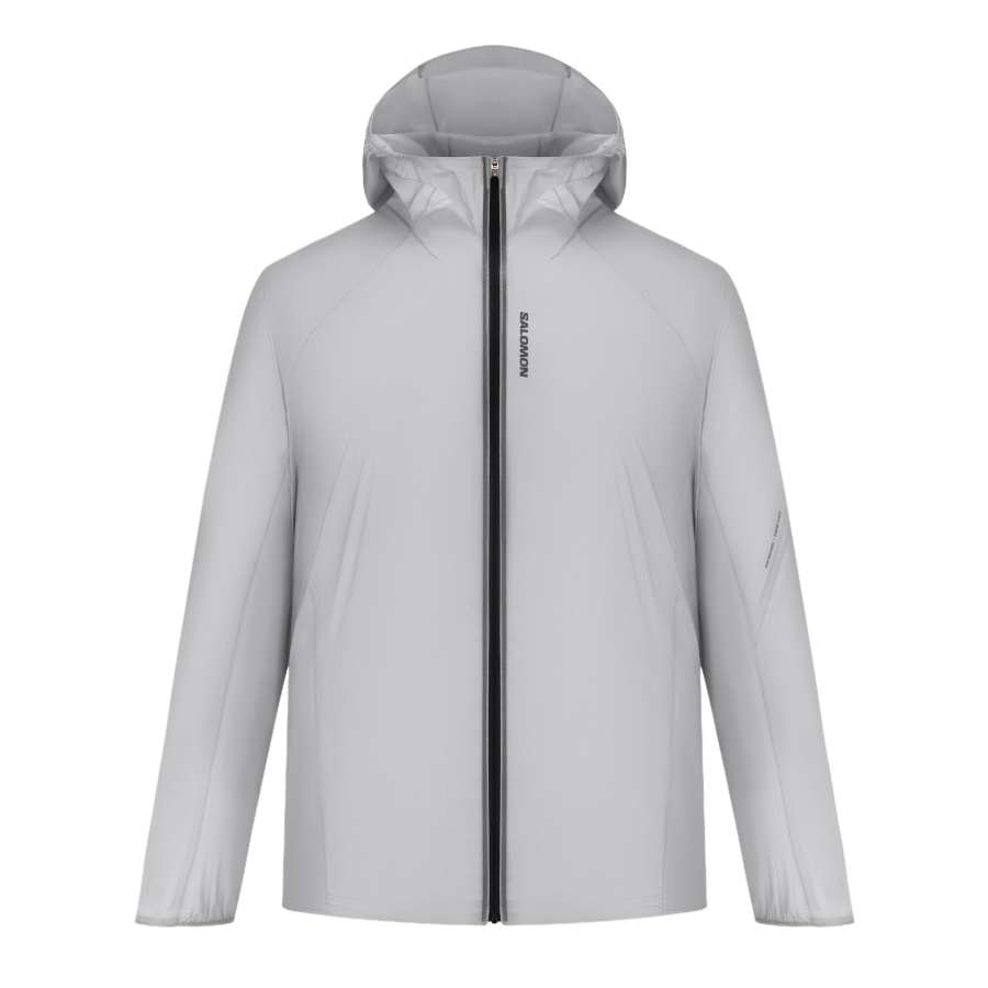 SALOMON Jackets Unisex Glacier Gray Hooded Non Detachable Moderate