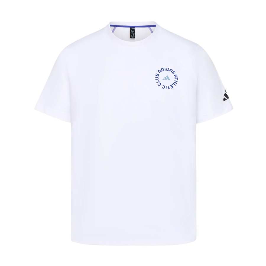 Adidas Adidas T Shirts Men's White Crew Neck Straight Fit