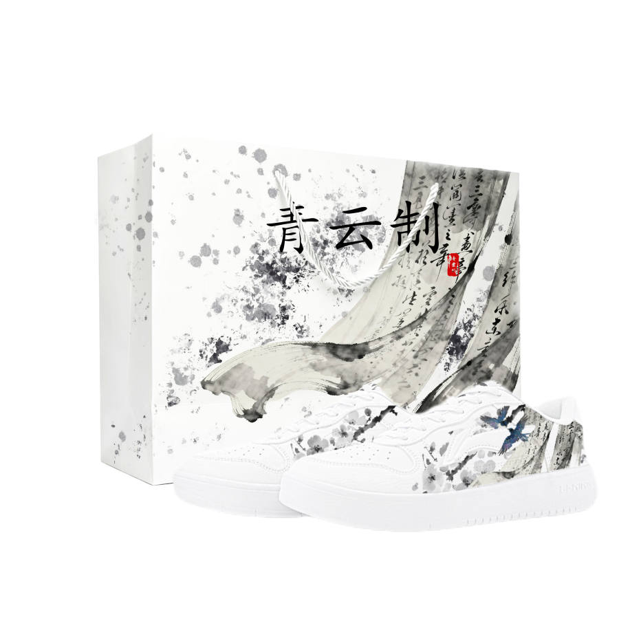Li-Ning Li Ning Floating Boat Skateboard Shoes Unisex Low Top White Blue Gray Colorway