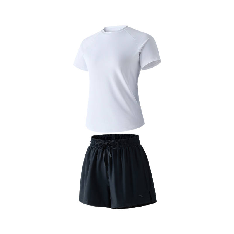 ANTA Two Piece Swimsuits Women's White Crew Neck Moderate