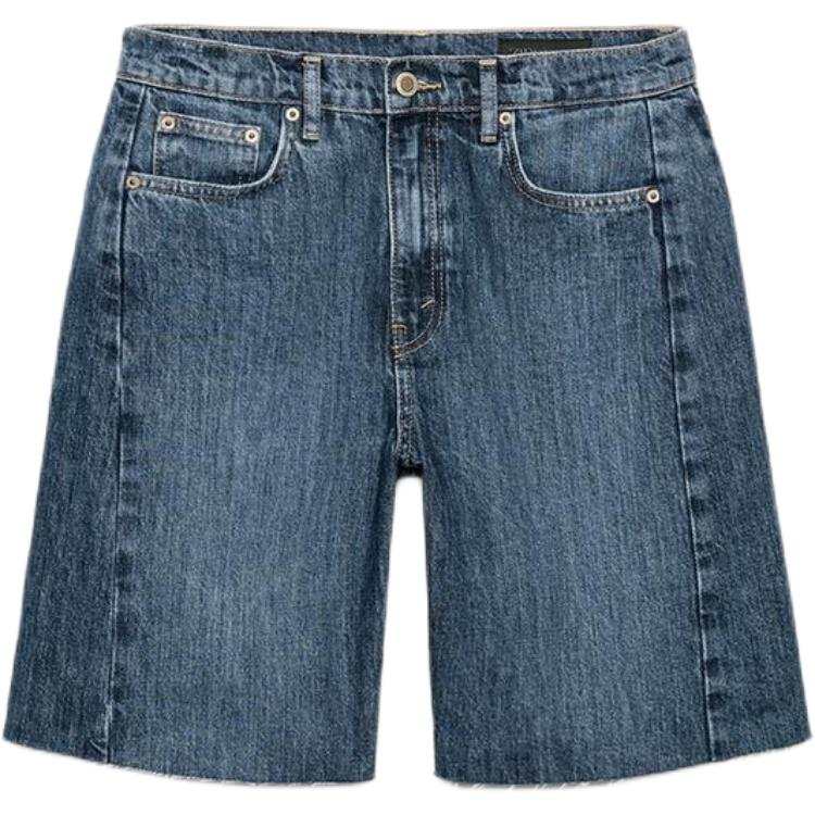 ZARA ZW Denim Shorts Women's Blue Moderate