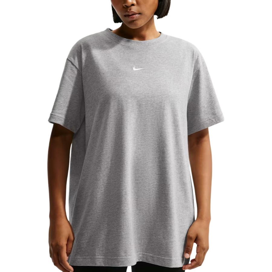 Nike Nike Sportswear Classics T Shirts Women's Dark Gray/Sail White Crew Neck Moderate Straight Fit