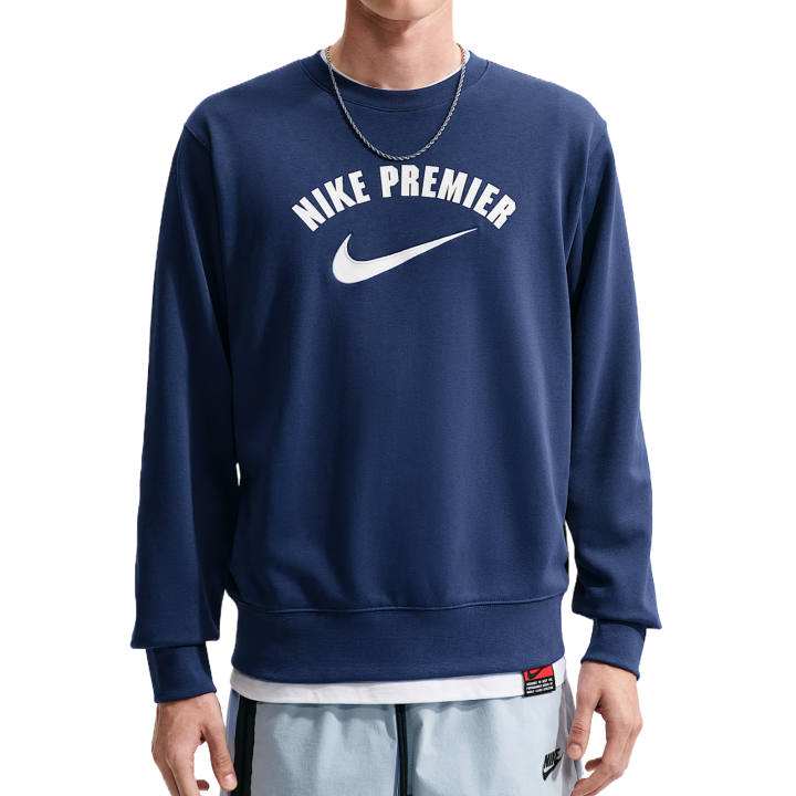 Nike Nike Sweatshirts Men's Midnight Blue/White Crew Neck Moderate