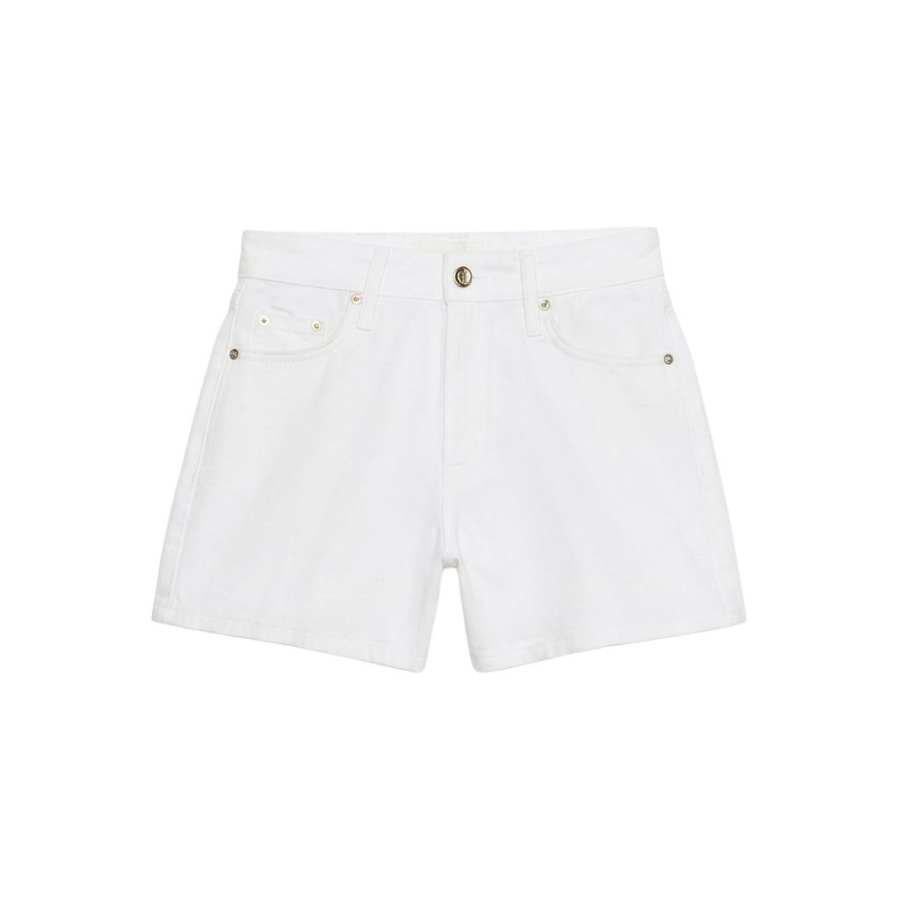 ZARA Denim Shorts Women's White Moderate