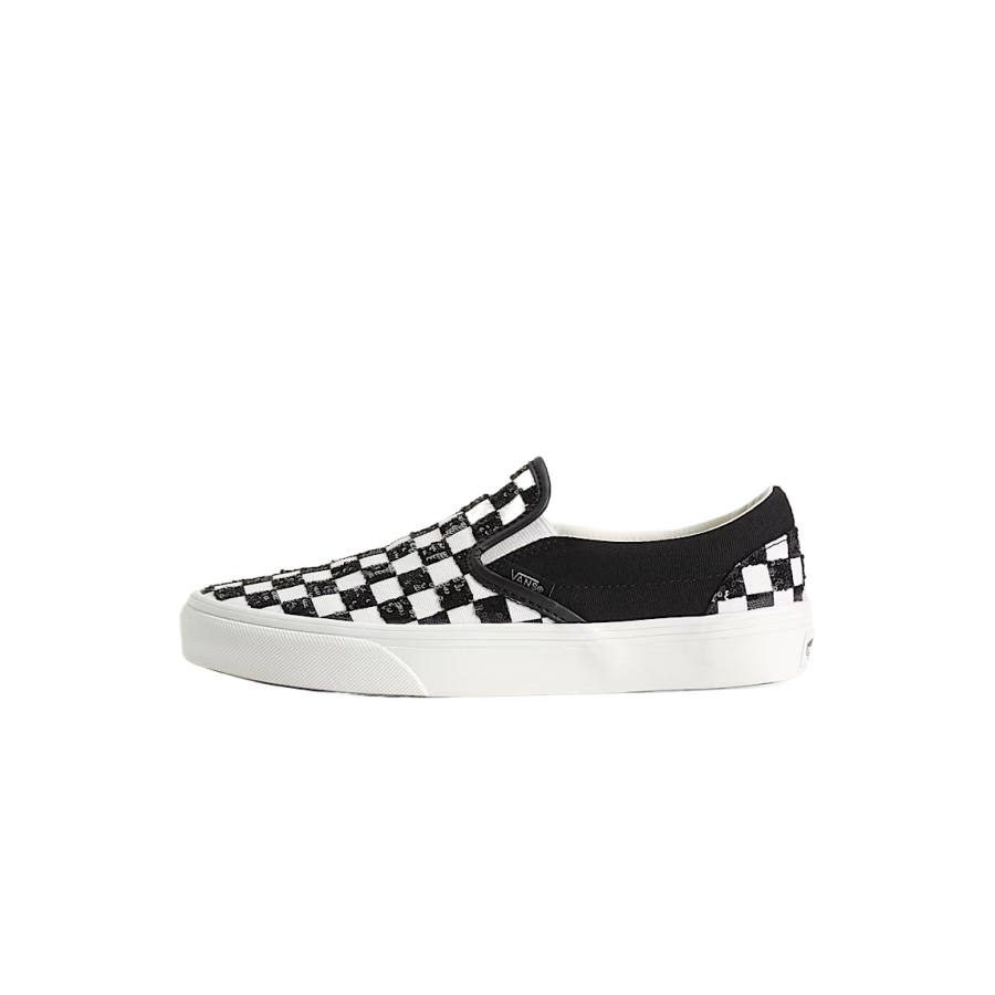 Vans CLASSIC SLIP On Casual Shoes Unisex Low Top Checkerboard White/black