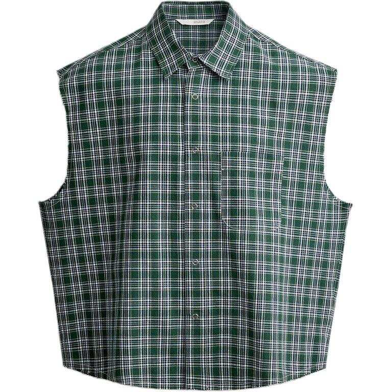 ZARA Shirts Men's Green Lapel Moderate Straight Fit