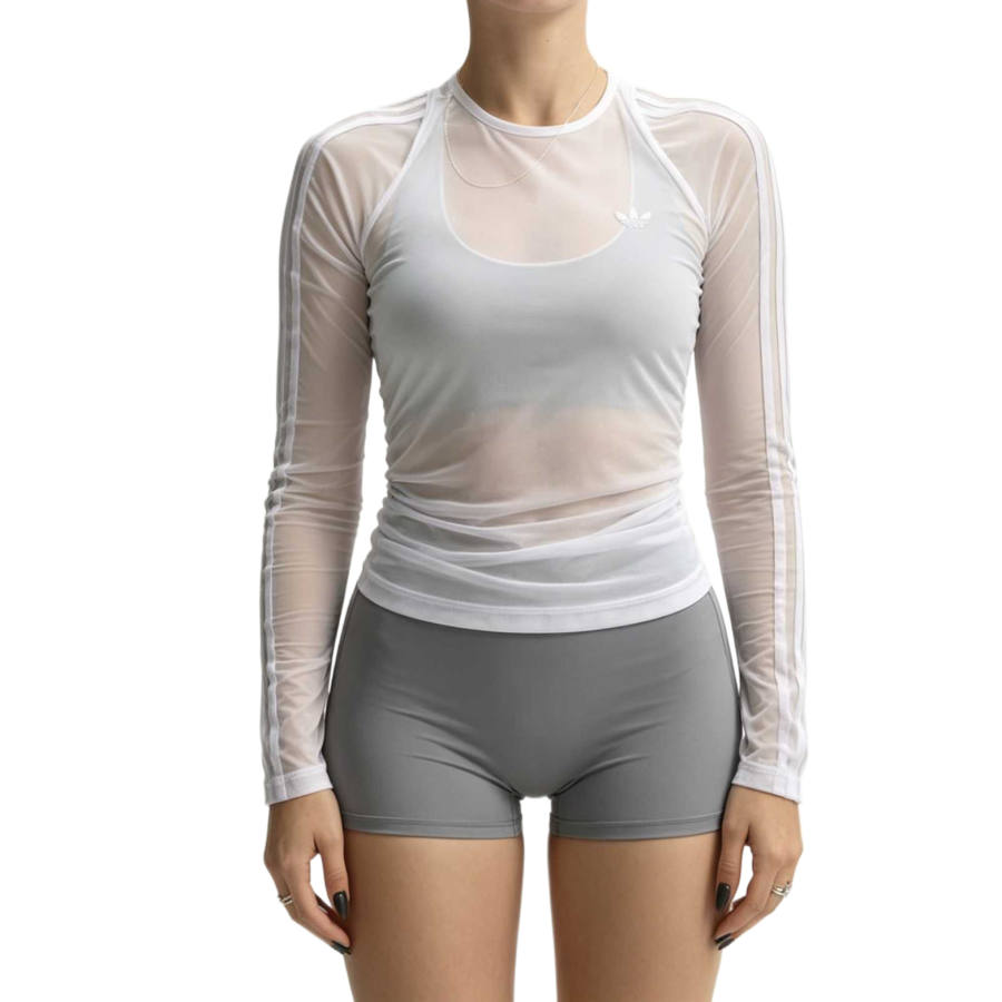 Adidas Originals Sport Performance Fitness Clothing Women's Frost Purple Crew Neck Thin