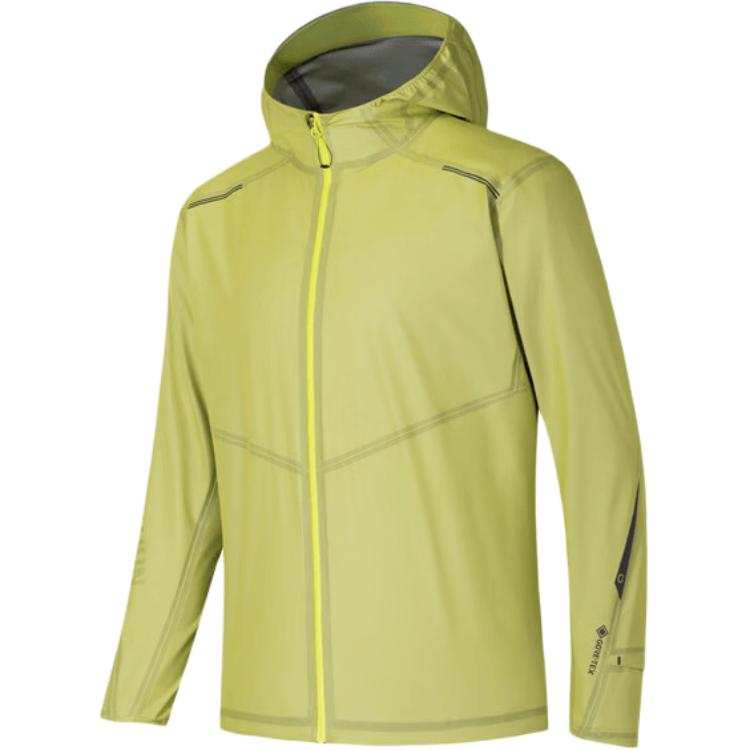 ANTA Windbreaker Jackets Men's Summer Lemon Yellow Hooded Non Detachable Moderate Straight Fit
