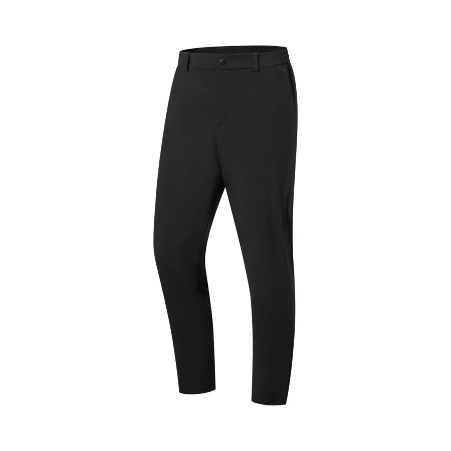 Li-Ning Li Ning Gold Logo | Knitted Sweatpants Men's Black