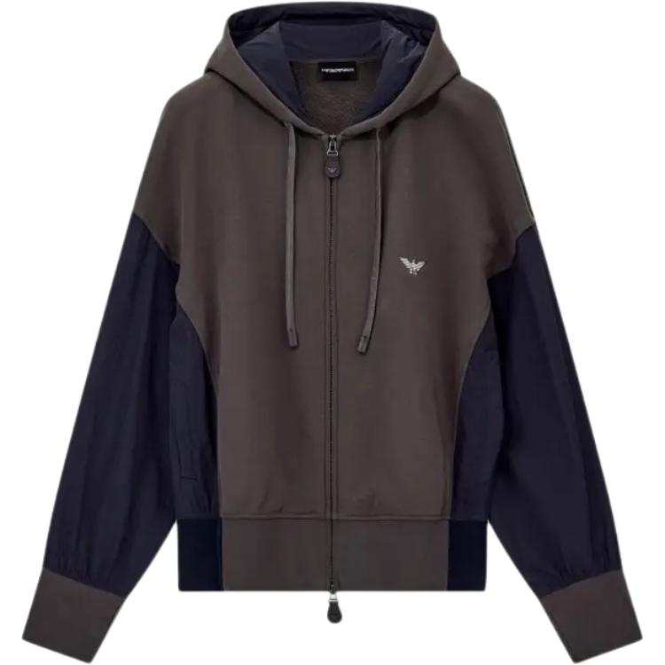 EMPORIO ARMANI Sweatshirts Men's Coffee Hooded Non Detachable Moderate Other