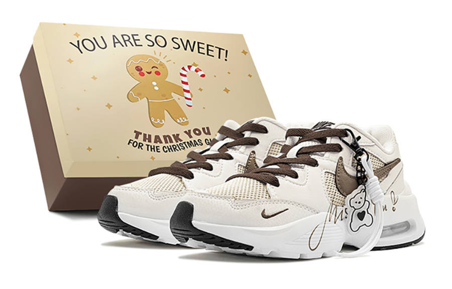 Nike Nike Air Max Fusion Maillard Style, Coffee Bear, Detachable Charm Mesh Low top Casual Shoes Women's Brown White