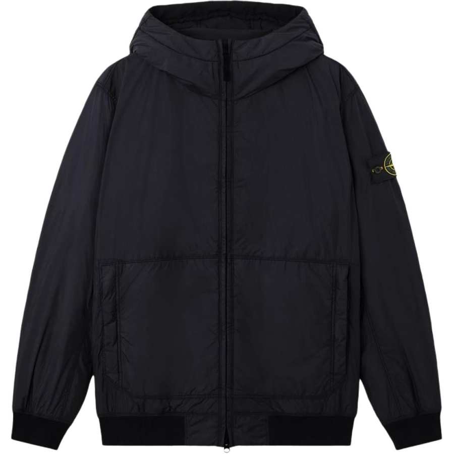 STONE ISLAND Jackets Unisex Black Hooded Non Detachable Moderate Straight Fit