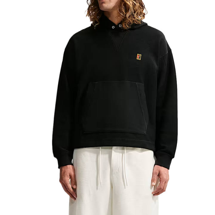 Nike Nike Club Sweatshirts Men's Black/Sail White Hooded Non Detachable Moderate