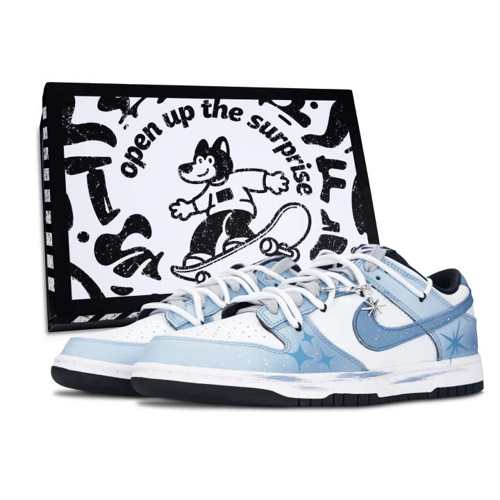 Nike Nike Dunk Skateboard Shoes Unisex Low Top White/Blue