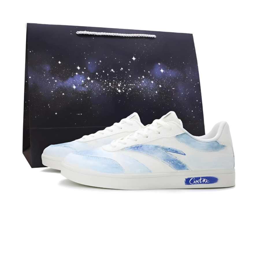 ANTA Active Skateboard Shoes Men's Low Top Blue/White