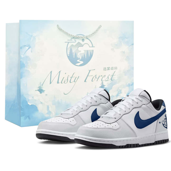 Nike Nike Big Skateboard Shoes Men's Low Top Gray/White/Blue