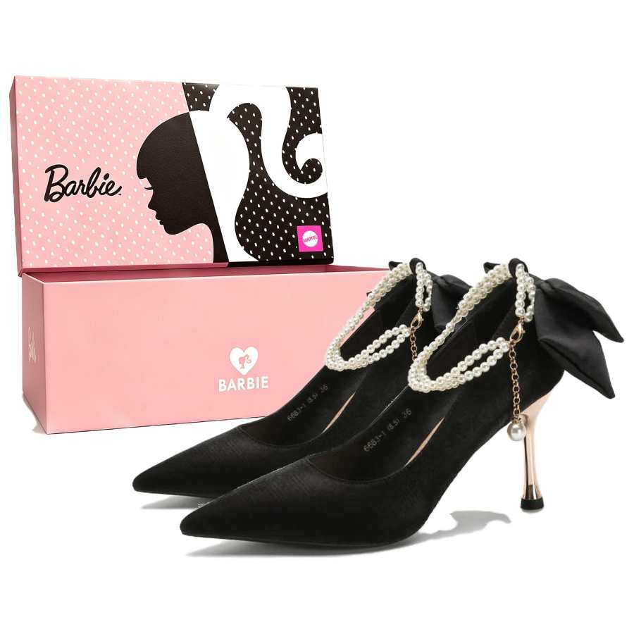 Barbie High Heels Women's Black/Ecru/Nude