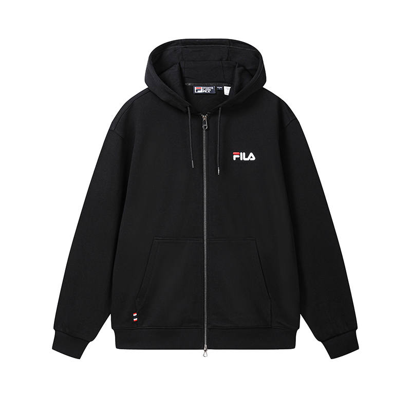 FILA ORIGINALE Sweatshirts Unisex Jet Black BK Hooded Non Detachable Moderate