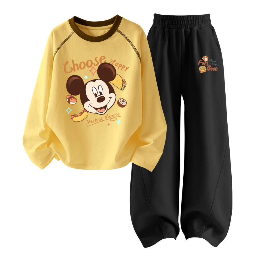 Disney Kids Casual Sportswear Crew Neck Thin Stretch Breathable