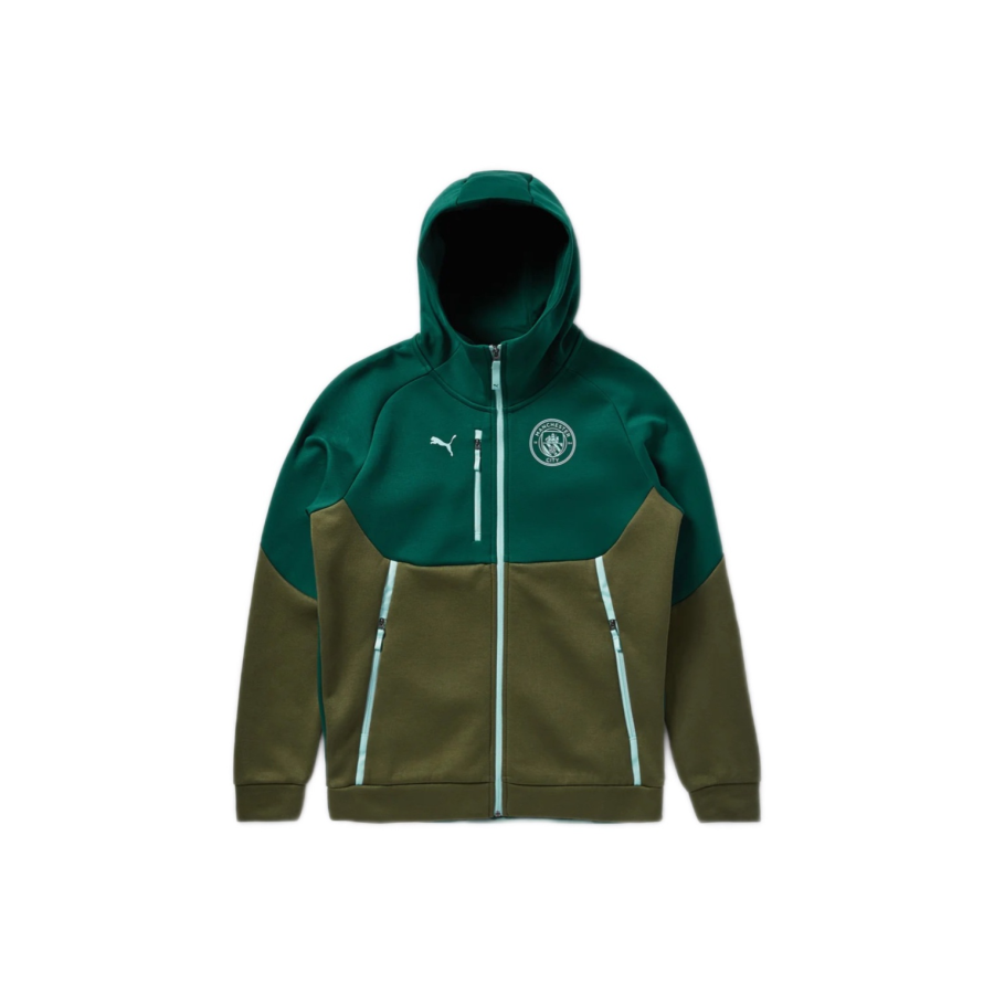 PUMA FZ Sweatshirts Men's Green Moss/Malachite Hooded Non Detachable Moderate