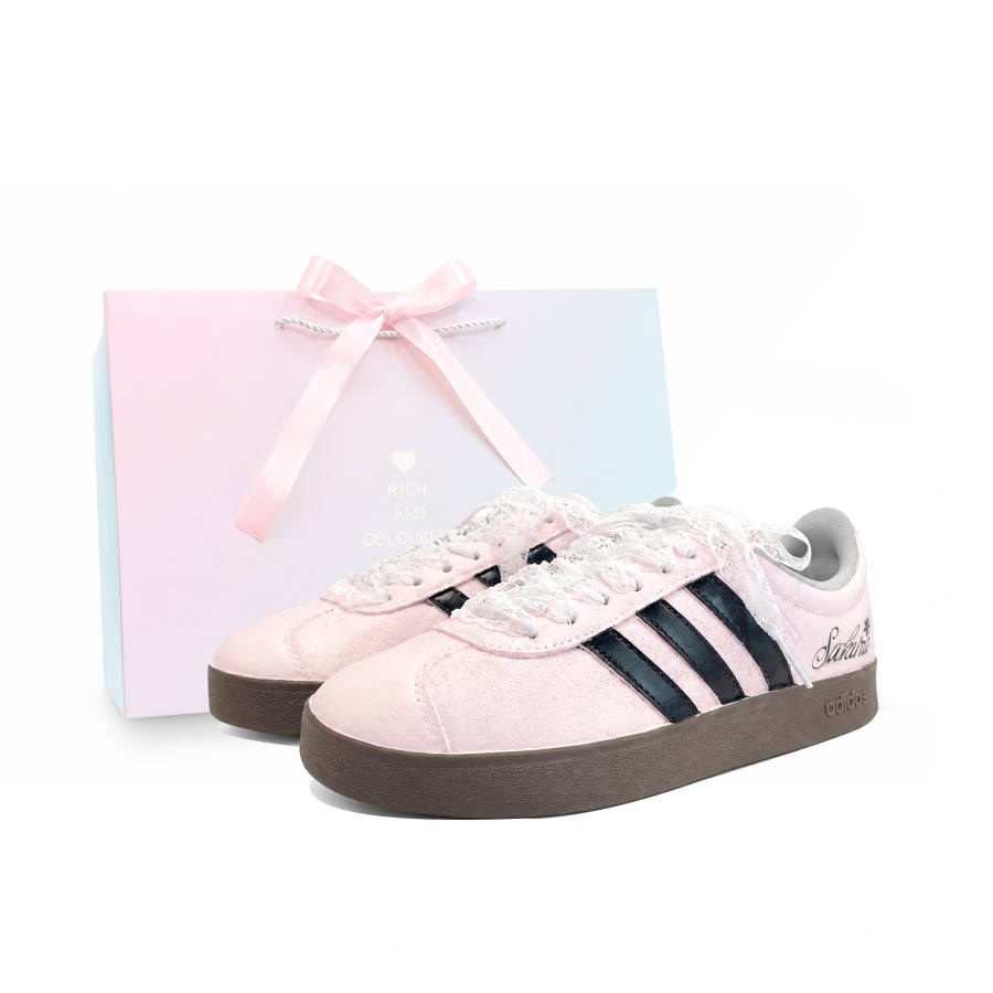 Adidas Adidas VL COURT 2.0 German Army Trainers Unisex Low Top Pink/Black