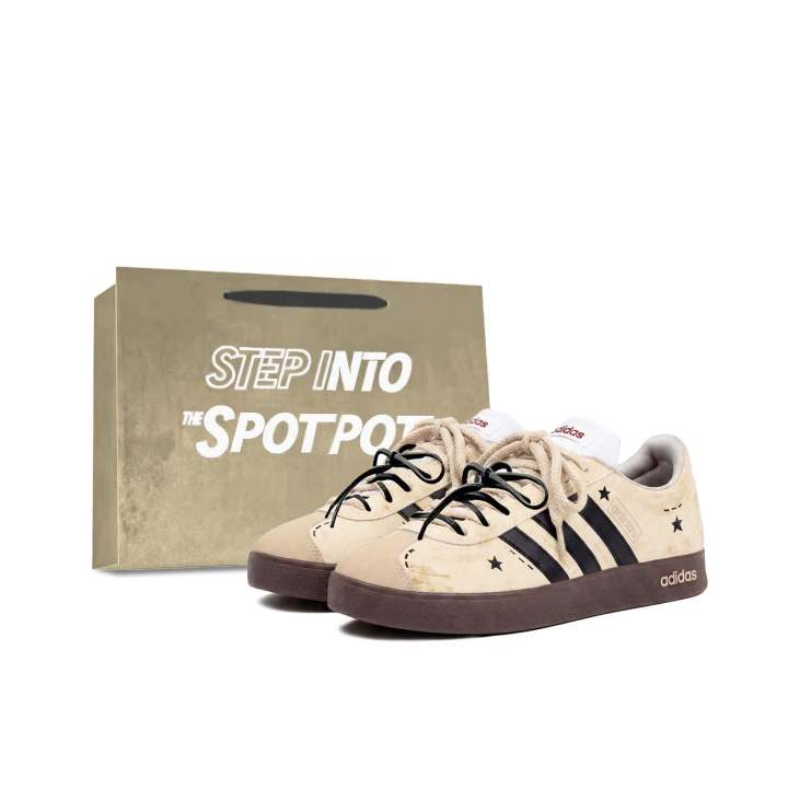 Adidas Adidas Vl Court Classic German Army Trainers Unisex Low Top Beige Brown